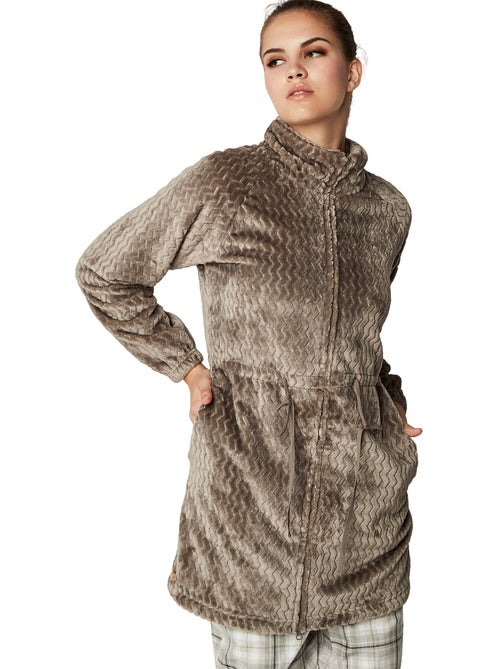 Veste d'intérieur robe de chambre zippée supersoft - Kiabi Veste d'intérieur robe de chambre zippée supersoft - Kiabi