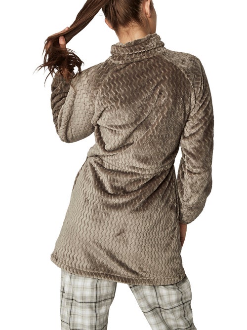 Veste d'intérieur robe de chambre zippée supersoft - Kiabi Veste d'intérieur robe de chambre zippée supersoft - Kiabi