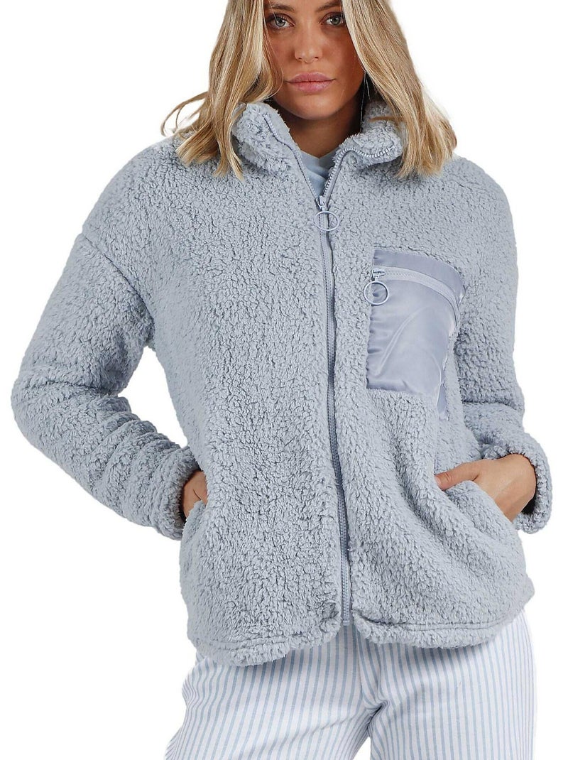 Veste d'intérieur Soft Home Bleu - Kiabi