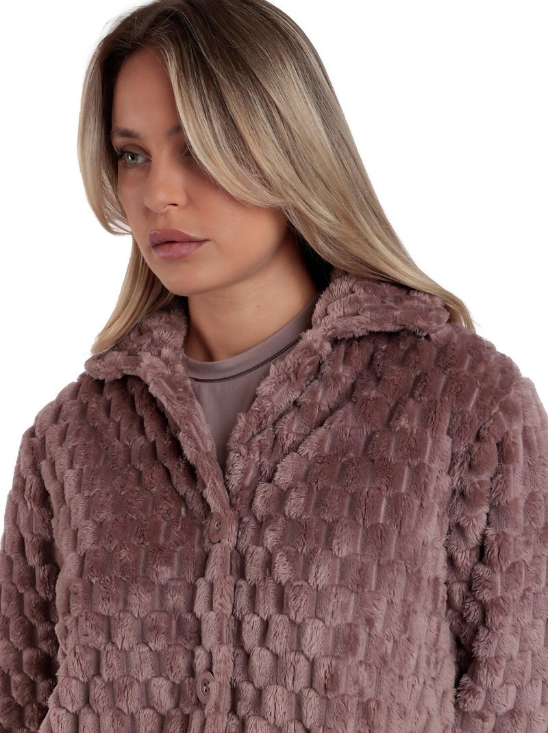 Veste d'intérieur Soft Sleep Marron - Kiabi