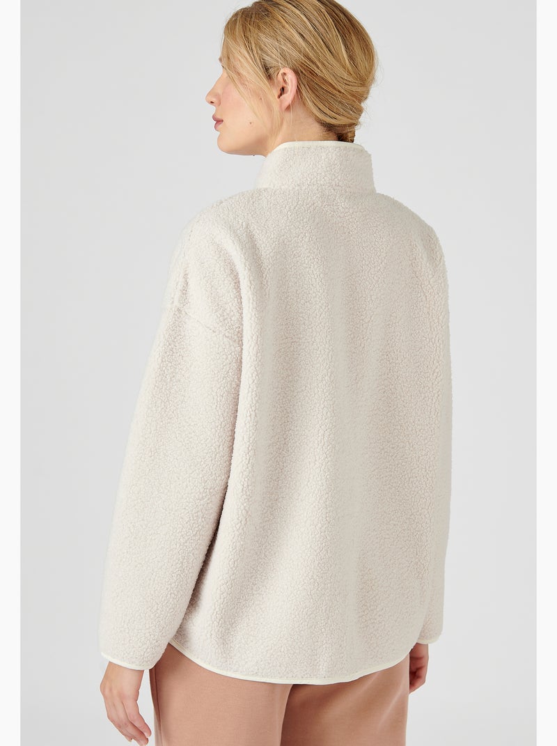 Veste d'intérieur Thermolactyl en maille moutonnée - Damart Blanc - Kiabi