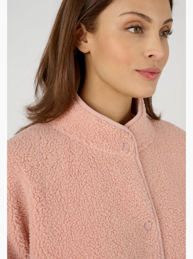 Veste d'intérieur Thermolactyl en maille moutonnée - Damart Rose - Kiabi