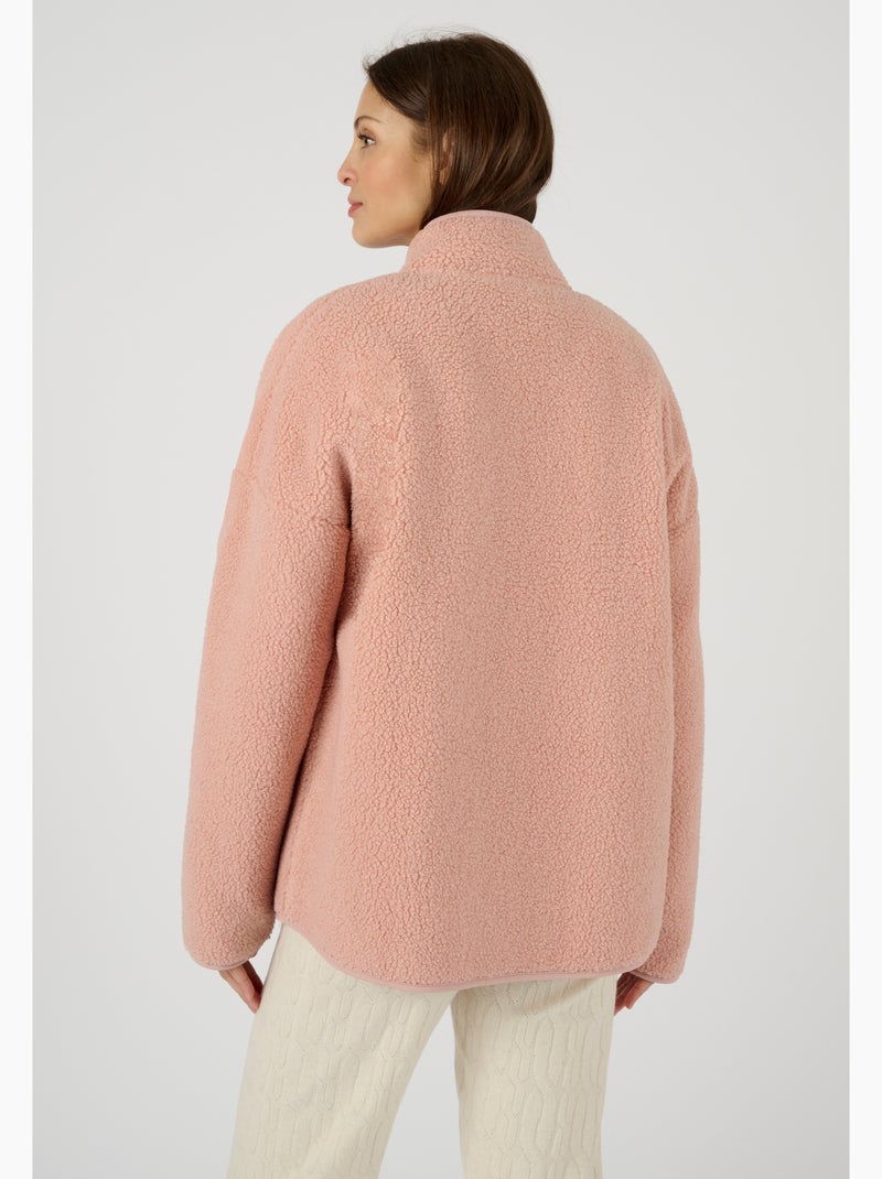 Veste d'intérieur Thermolactyl en maille moutonnée - Damart Rose - Kiabi