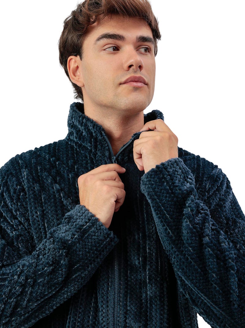 Veste d'intérieur zippée Cinnamon Bleu marine - Kiabi