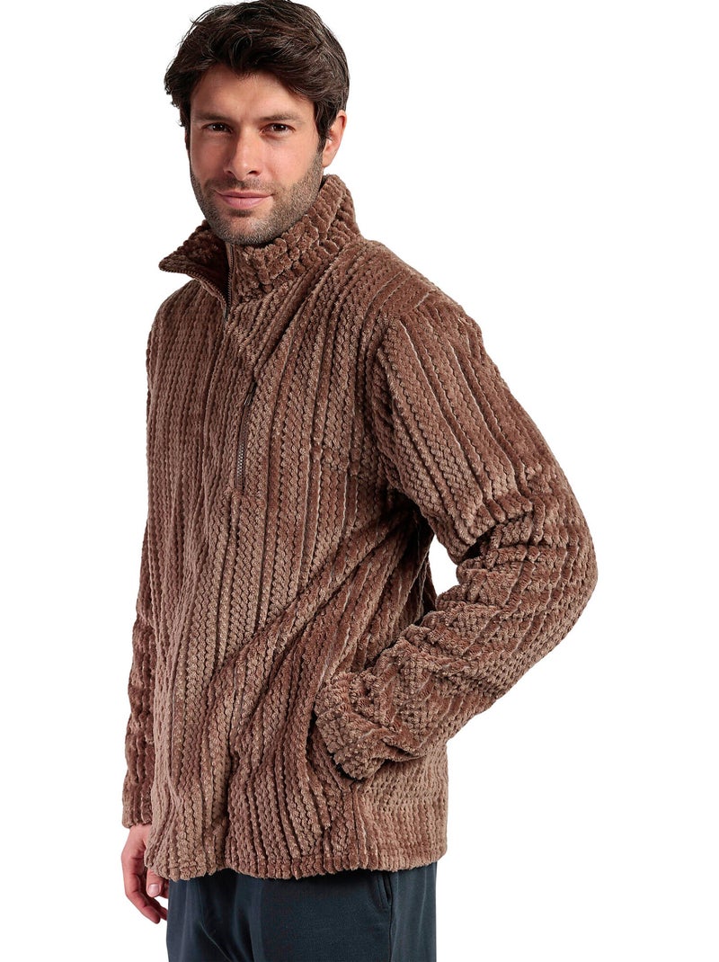 Veste d'intérieur zippée Cinnamon Marron - Kiabi