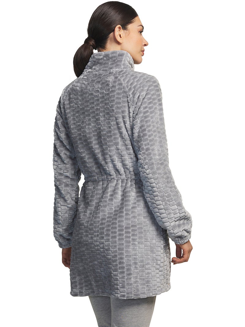 Veste d'intérieur zippée Supersoft Gris - Kiabi