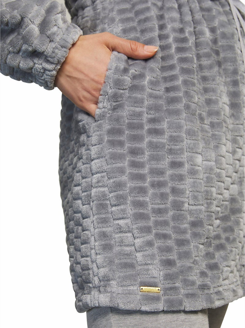 Veste d'intérieur zippée Supersoft Gris - Kiabi