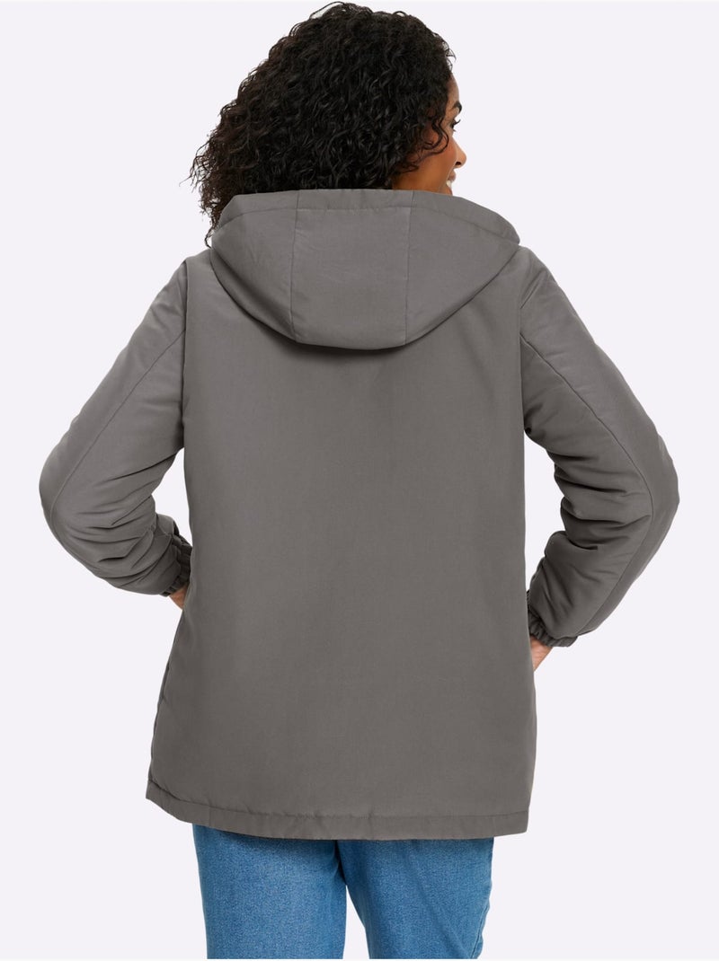 Veste doublée et légèrement ouaté - taille standard - moda vilona gris anthracite - Kiabi