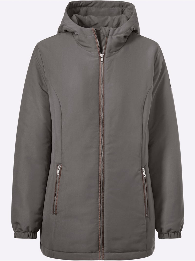 Veste doublée et légèrement ouaté - taille standard - moda vilona gris anthracite - Kiabi