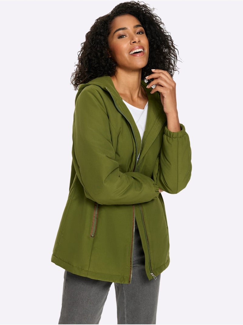 Veste doublée et légèrement ouaté - taille standard - moda vilona Vert olive - Kiabi