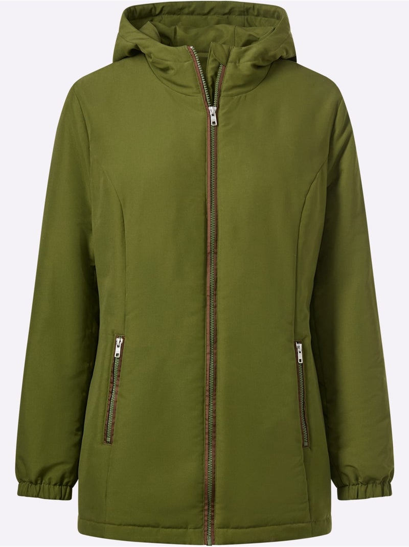 Veste doublée et légèrement ouaté - taille standard - moda vilona Vert olive - Kiabi