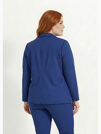 Veste droite boutonnée maille milano unie - Afibel