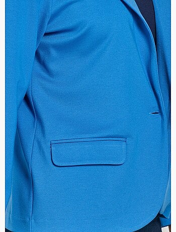 Veste droite boutonnée maille milano unie - Afibel