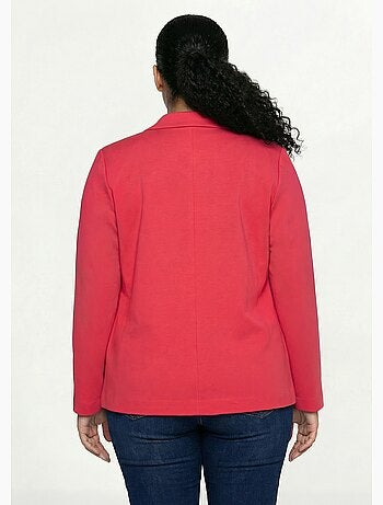 Veste droite boutonnée maille milano unie - Afibel