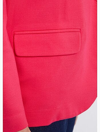 Veste droite boutonnée maille milano unie - Afibel