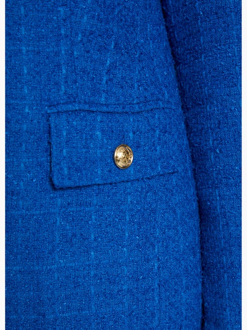 Veste droite boutonnée tissu natté col tailleur - Afibel - Kiabi