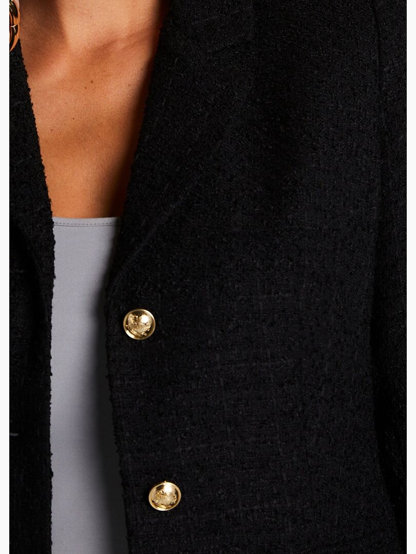 Veste Femme Georges Rech En Tissu Natté Camel Et Blanc - Taille 38 - Occasion Très Bon état