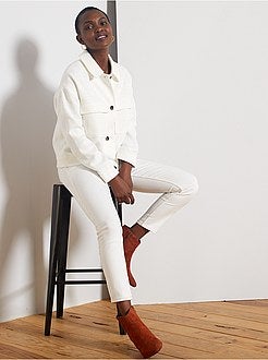 Veste droite en tweed - Kiabi