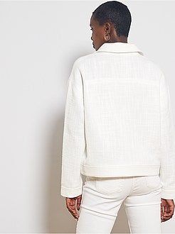 Veste droite en tweed - Kiabi