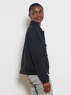 Veste droite en tweed - Kiabi