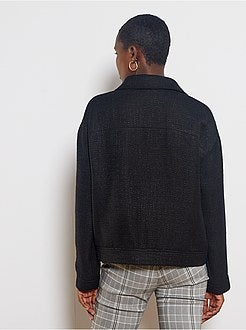 Veste droite en tweed - Kiabi