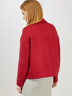 Veste droite en tweed - Kiabi