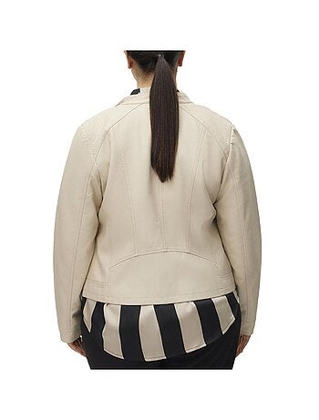 Veste Ecru Similicuir Femme Vero Moda Favodona Coated