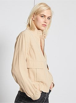 Veste effet lin - Kiabi