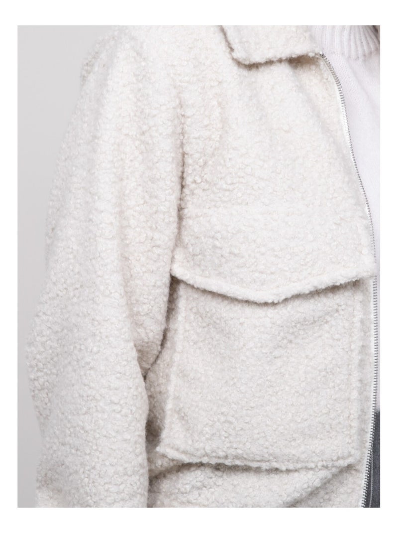 Veste effet mouton UBILIVE Ecru - Kiabi
