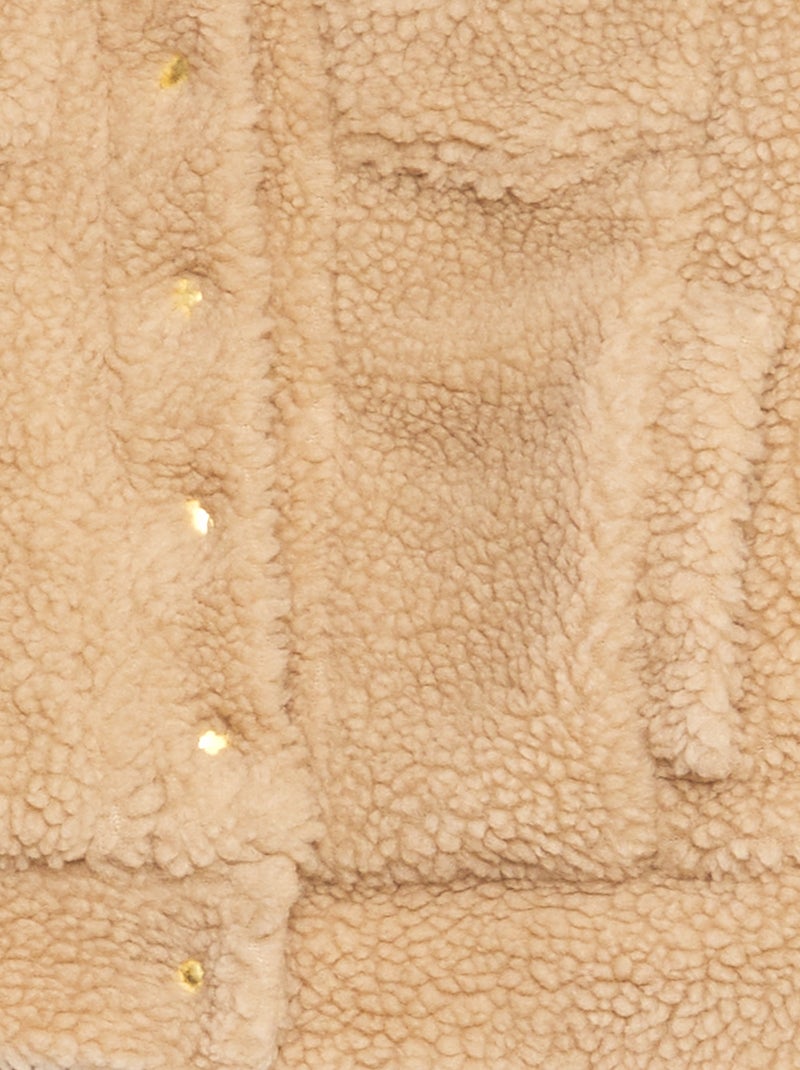Veste effet moutonné Beige - Kiabi
