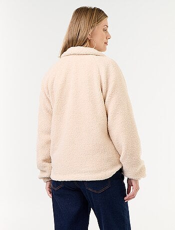 Veste effet moutonné de maternité et portage