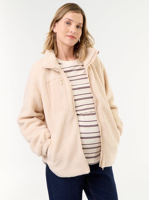 Veste effet moutonné de maternité et portage - Kiabi Veste effet moutonné de maternité et portage - Kiabi