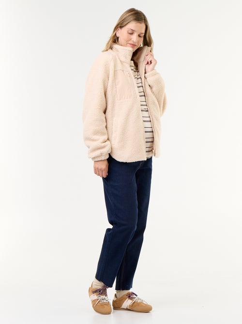 Veste effet moutonné de maternité et portage - Kiabi Veste effet moutonné de maternité et portage - Kiabi