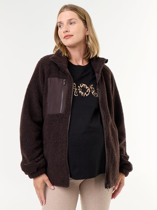 Veste effet moutonné de maternité et portage - Kiabi Veste effet moutonné de maternité et portage - Kiabi