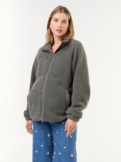 Veste effet moutonné de maternité et portage - Kiabi Veste effet moutonné de maternité et portage - Kiabi