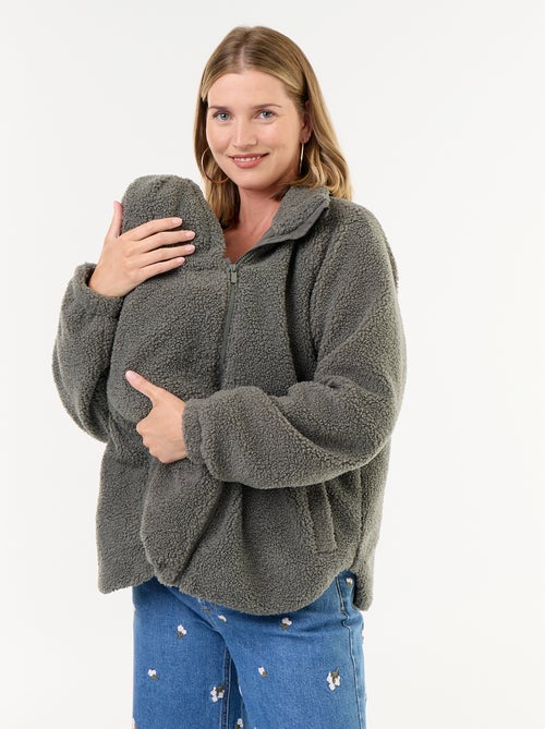 Veste effet moutonné de maternité et portage - Kiabi Veste effet moutonné de maternité et portage - Kiabi