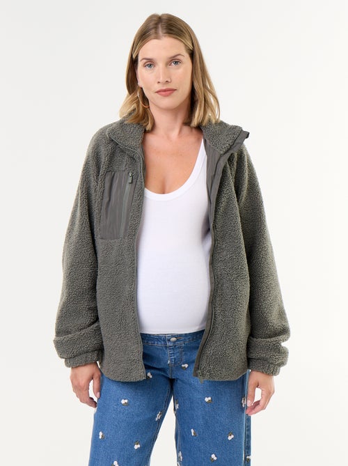 Veste effet moutonné de maternité et portage - Kiabi Veste effet moutonné de maternité et portage - Kiabi