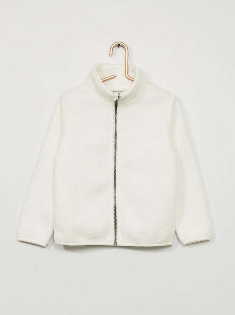 Veste effet moutonné écru - Kiabi