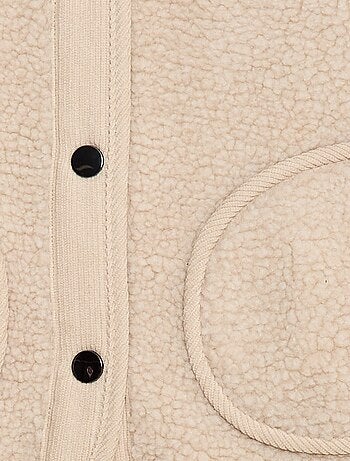 Veste effet moutonnée sans manches