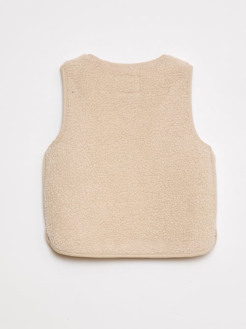 Veste effet moutonnée sans manches - Kiabi