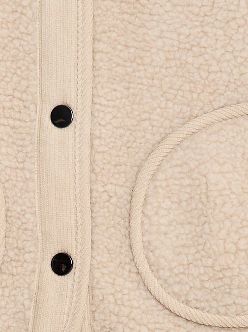 Veste effet moutonnée sans manches - Kiabi