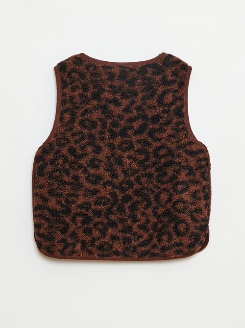 Veste effet moutonnée sans manches - Kiabi