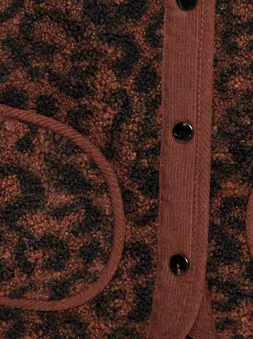 Veste effet moutonnée sans manches - Kiabi