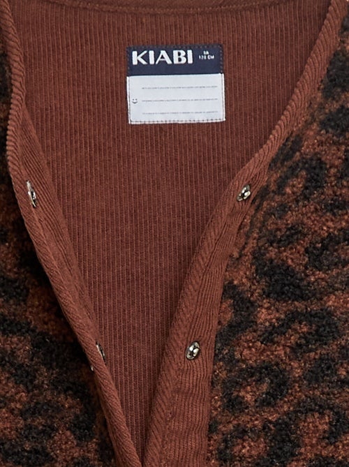 Veste effet moutonnée sans manches - Kiabi