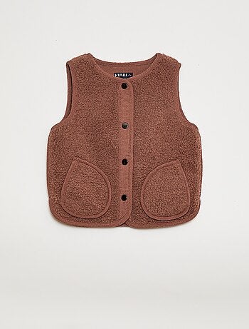 Veste effet moutonnée sans manches