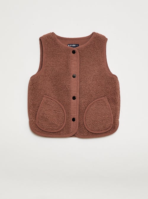 Veste effet moutonnée sans manches - Kiabi Veste effet moutonnée sans manches - Kiabi