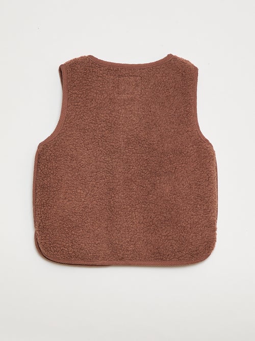 Veste effet moutonnée sans manches - Kiabi Veste effet moutonnée sans manches - Kiabi