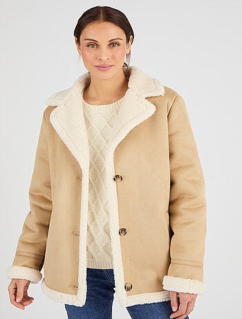 Veste effet peau lainée - Damart