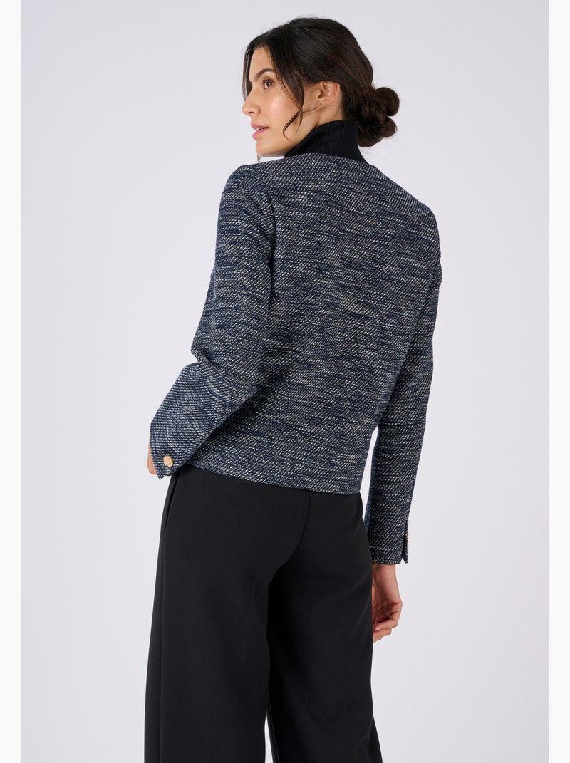 Veste effet tweed - Damart Bleu - Kiabi