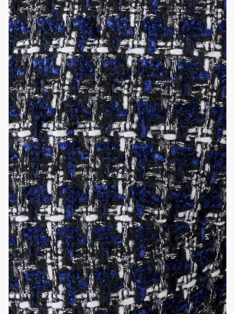 Veste effet tweed avec fils brillants - Damart Bleu - Kiabi